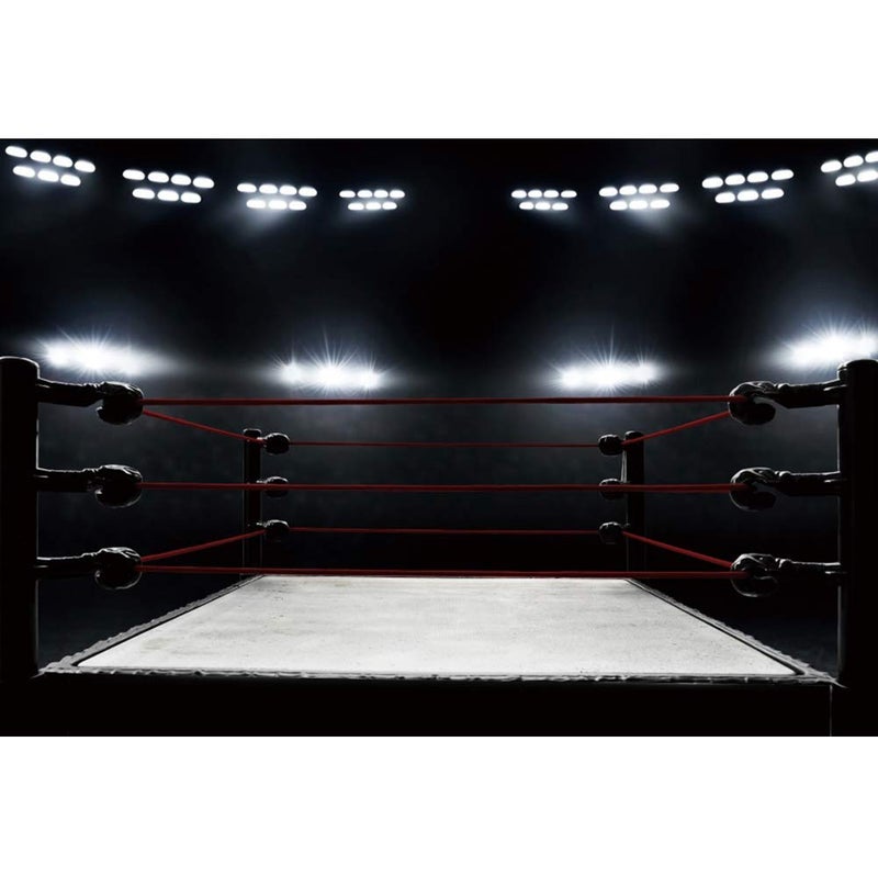 DASHAN 6x4ft Boxing Ring Backdrop Boxing Birthday Party Decorations Wrestling Athlete Competitor Contest Arena Infighter Boxer Photography Background Sports Theme Party Props - Image 2